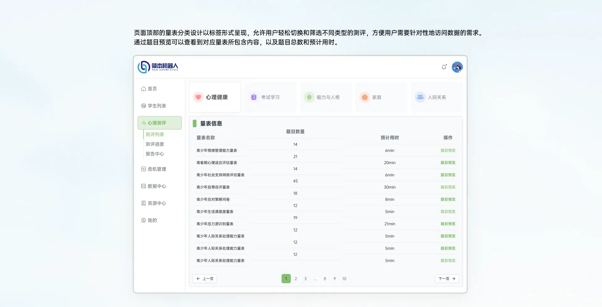 心理预警平台画面 11
